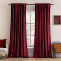 MIULEE Velvet Curtains 52x84 inches 2 Panels Burgundy Red Blackout Curtains | by MIULEE