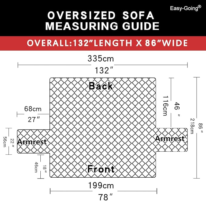 Easy-Going Reversible Couch Cover, 3 Cushion Sofa, Water Resistant Furniture Mat - Image 5