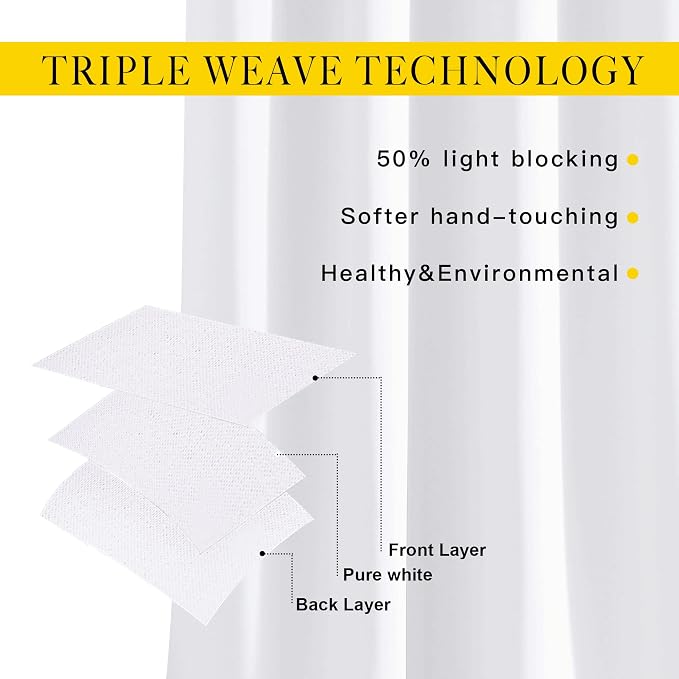 NICETOWN White Room Darkening Bedroom Curtains, Grommet 50% Blackout Thermal - Image 3