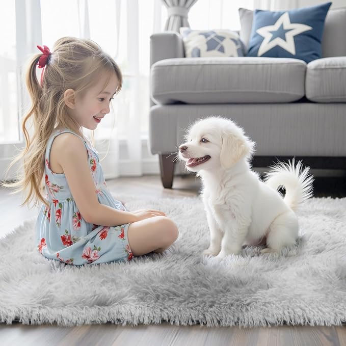 8x10 Area Rugs for Living Room Bedroom, Large Area Rug Shag Shaggy Carpet Soft - Image 8