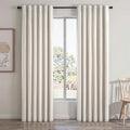 Cream Birch 84 Inch Longth 40 Inch Wide 100% Blackout Curtains 2 Panels Set by Topfinel