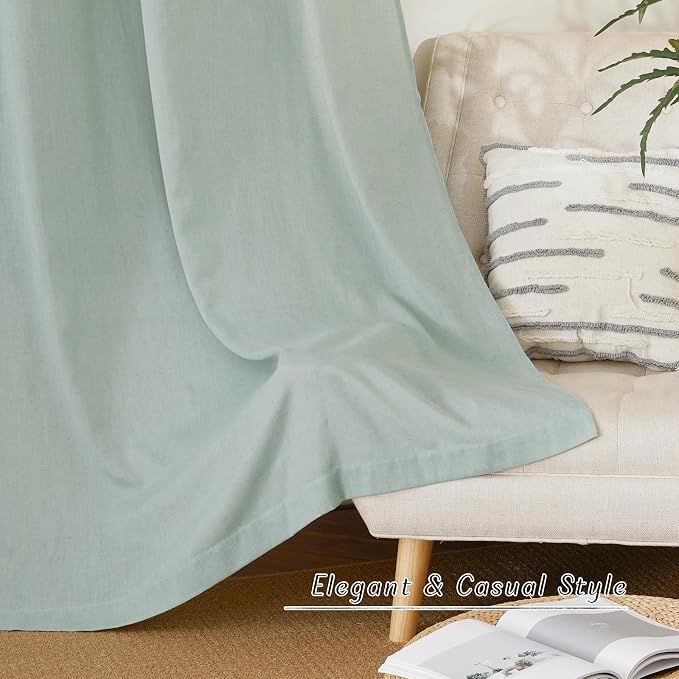 NICETOWN Linen Curtains 96 inches Long - Image 2