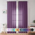OWENIE Sheer Curtains 96 Inches Long 2 Panels Set, Transparent Light Filtering by OWENIE