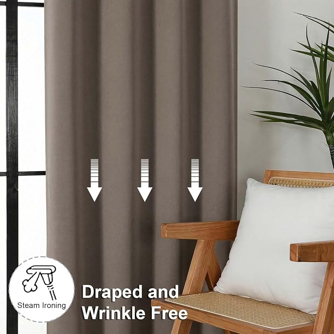 Simplebrand Latte Blackout Curtains - Image 7