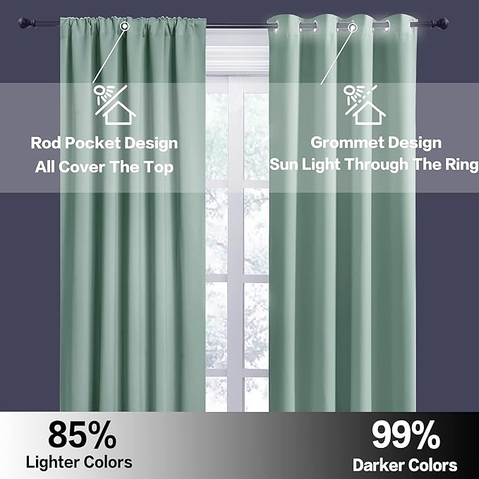 RYB HOME Short Blackout Curtains - Image 6