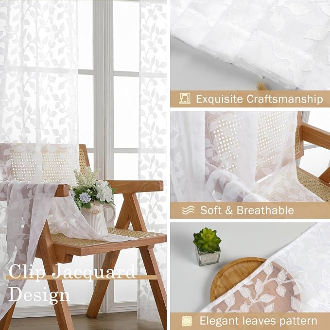 Chyhomenyc White Sheer Valances - Image 8