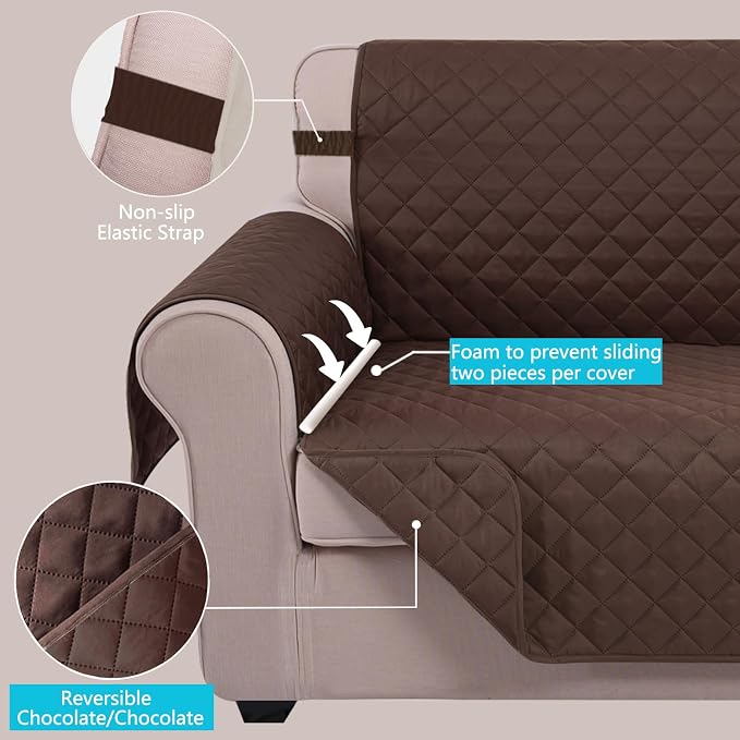 U-NICE HOME Large Sofa Cover Reversible Couch Cover - Image 3