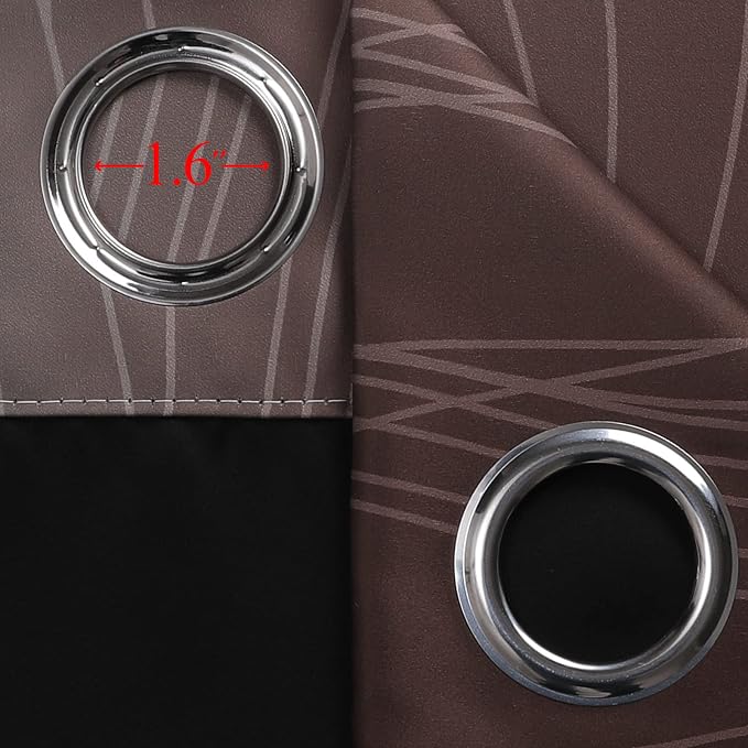 Estelar Textiler Teal and Brown Blackout Curtains - Image 7