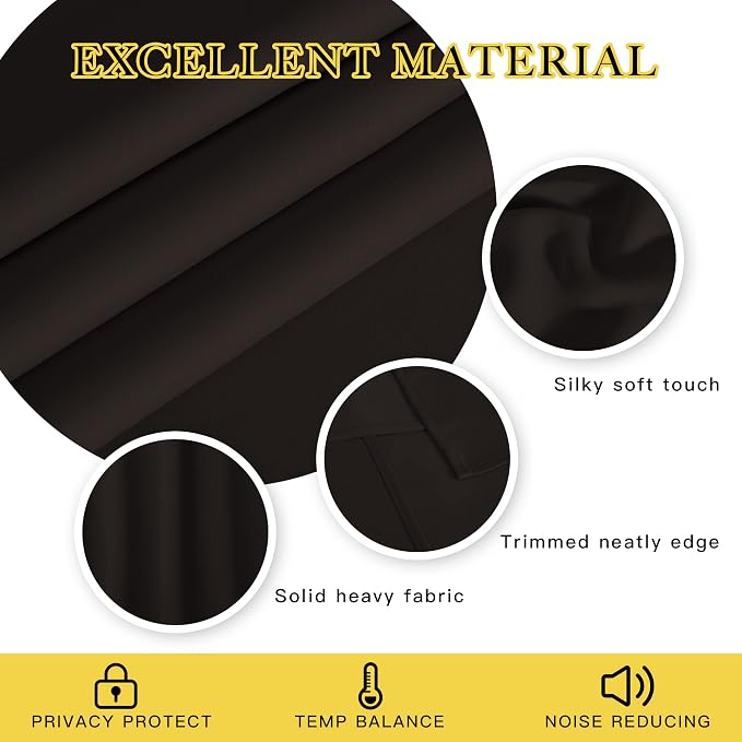 NICETOWN Bedroom Curtain Room Darkening Drapery 102 inches Length - Image 2