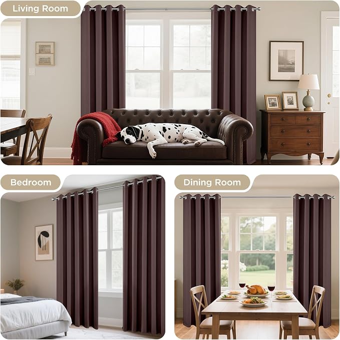 Joydeco Blackout Curtains 108 Inches Long 1 Panel, Thermal Insulated Long - Image 6