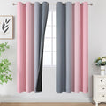 Estelar Textiler Ombre Grey and Pink Blackout Curtains 72 Inch Length 2 Panels by ESTELARTEXTILER