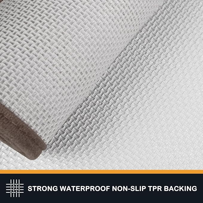 PURRUGS Dirt Trapping Door Mat 24" x 35.5", Non-Slip/Skid Machine Washable Entryway Rug, Dog Doormat, Super Absorbent Welcome Mat for Muddy Wet Shoes and Paws, Grayish Brown