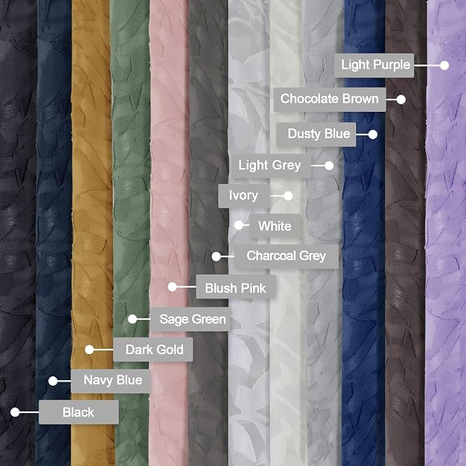 Lecloud Leia Ivory Sheer Kitchen Curtains 24 Inch Length 2 Pcs, Jacquard Leaf - Image 9