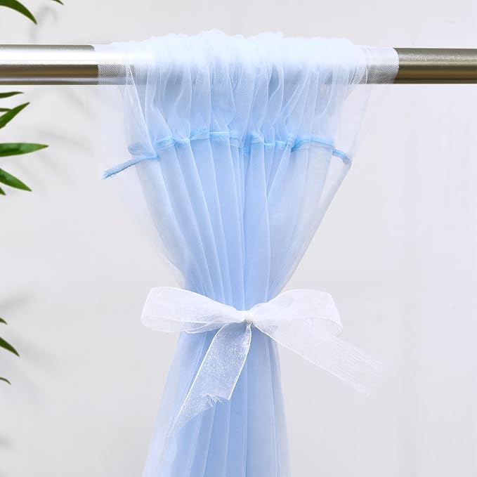 Baby Blue Tulle Backdrop Curtain - Image 8