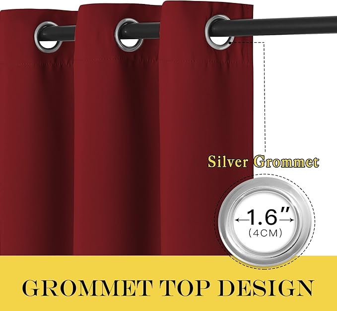 NICETOWN Blackout Window Curtain 90 inch Length - Image 6