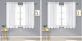 DWCN White Sheer Curtains Semi Transparent Voile Rod Pocket Curtains by DWCN