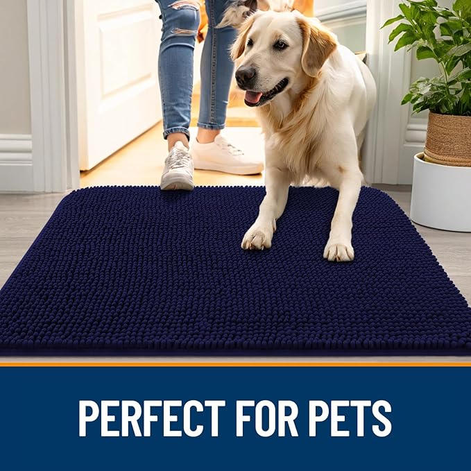 OLANLY Dog Door Mat for Muddy Paws 47x20, Absorbs Moisture and Dirt, Absorbent - Image 6