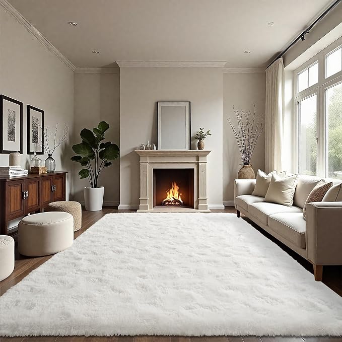 LOCHAS 8x10 Area Rugs Fluffy Living Room Carpets - Image 2