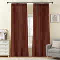 102 Inch Linen Curtains for Living Room, Pinch Pleated Curtain by IVAPUPU