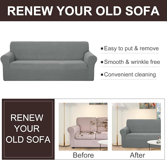 U-NICE HOME Stretch Couch Cover Sofa Cover Washable Sofa Slipcover Furniture - Image 5
