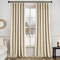 MIULEE Velvet Curtains 50W x 84L 2 Panels Beige Blackout Curtains | Luxury by MIULEE