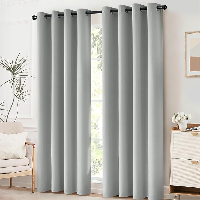 Yakamok Room Darkening Grommet Window Drapes Thermal Insulated Light Blocking - Image 2