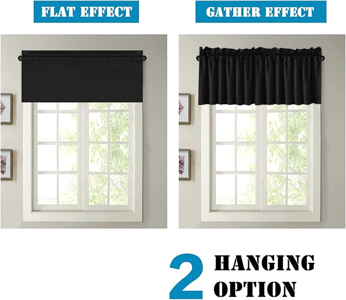 H.VERSAILTEX Blackout Valances for Windows, 4 Panels 52" W x 18 - Image 6