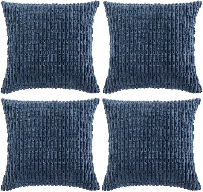 Fancy Homi 4 Packs Dusty Blue Decorative Throw Pillow Covers 14x14 Inch by Fancy+Homi