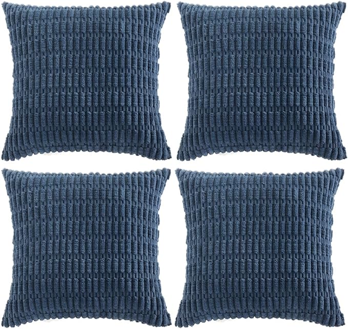 Fancy Homi 4 Packs Dusty Blue Decorative Throw Pillow Covers 26x26 Inch by Fancy+Homi