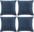 Fancy Homi 4 Packs Dusty Blue Decorative Throw Pillow Covers 26x26 Inch by Fancy+Homi
