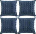Fancy Homi 4 Packs Dusty Blue Decorative Throw Pillow Covers 16x16 Inch by Fancy+Homi