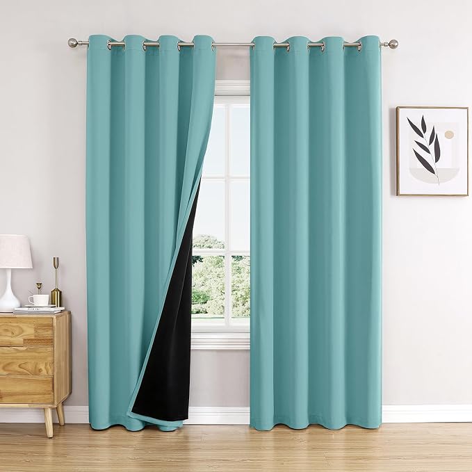 ChrisDowa 100% Blackout Curtains 108 inch Long by ChrisDowa