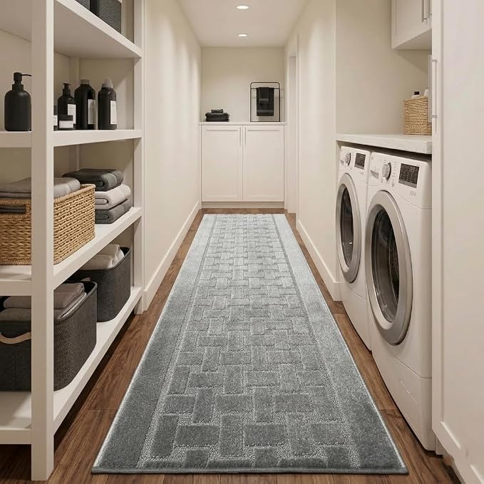 Runner Rug 32 ft, Extra Long Non-Slip Washable Rug, Rubber Backing, Rolled in - Image 9