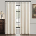 Pinch Pleat Thick Linen Viral Curtains 84 Inch Length 2 Panels Set by PleatedDrapes