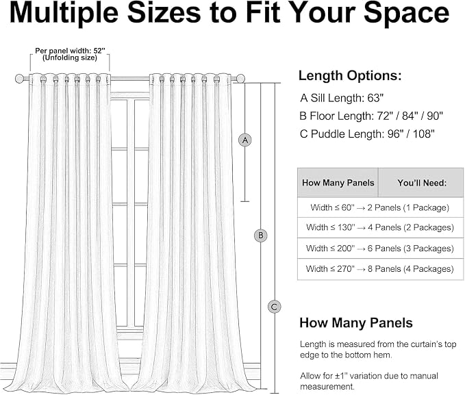 Topfinel 108 Inch Curtains 2 Panels Set Charcoal Grey Curtains 108 Inches Long - Image 8