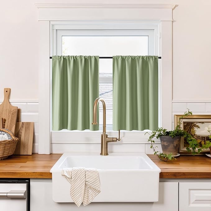 RYB HOME 100% Blackout Short Curtains by RYBHOME