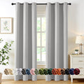 MIULEE Blackout Curtains for Bedroom 2 Panels 40 x 72 Inch Long Silver | by MIULEE