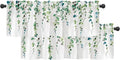 2 Pack Watercolor Green Leaves Window Valance by debraleye