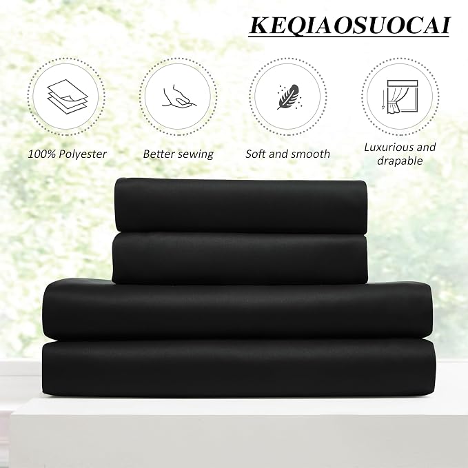 72 Inch Wide Black Pinch Pleated Curtains 72 x 105, Thermal Insulated Noise - Image 5