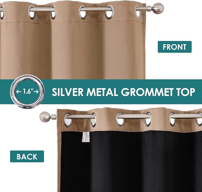 ChrisDowa 100% Blackout Curtains 80 inch Long - Image 3