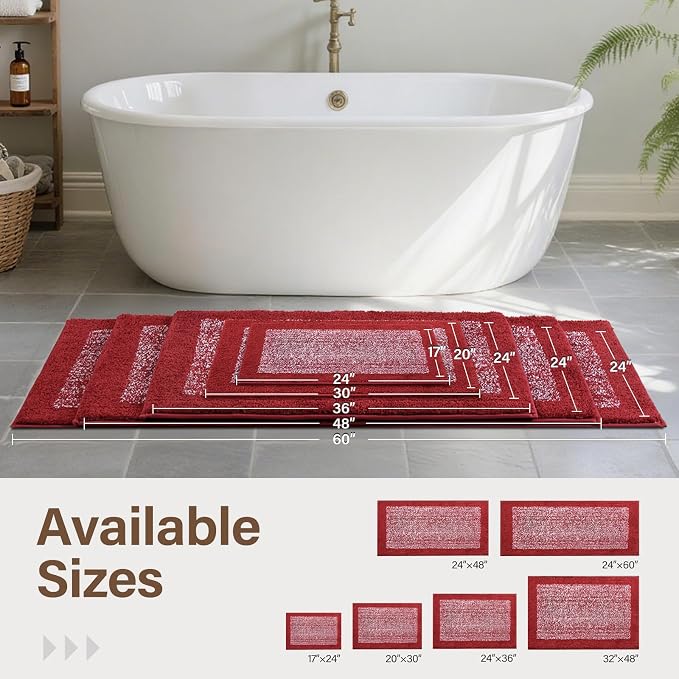 48x32 Large Bathroom Rugs Washable Non Slip, Soft Absorbent Quick Dry Mats - Image 6
