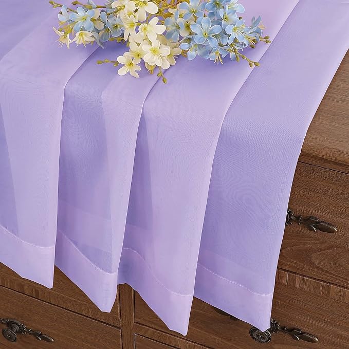 Small Sheer Curtains Tier 24 Inches Length 2 Pieces, Light Filtering Cafe - Image 6