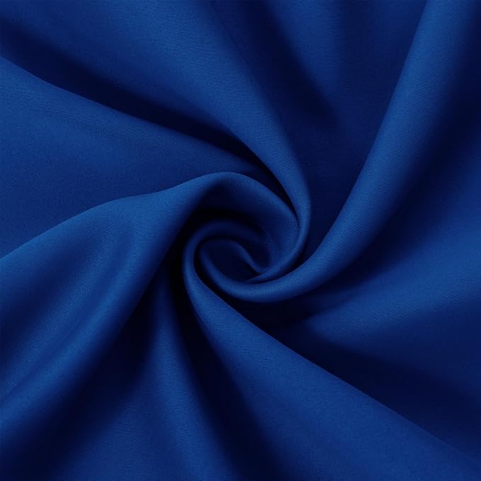 Blackout Curtains 38 x 63 inch/Royal Blue Curtains Set of 2 Panels/Thermal - Image 5