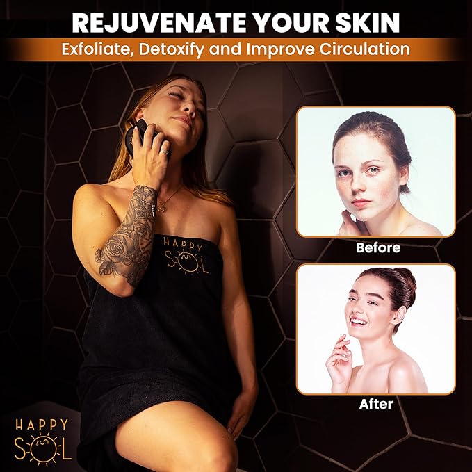 Copper Body Brush - Dry Brushing Body Brush with Ion Charged Copper Bristles, Glowing Skin, Lymphatic Drainage and Blood Circulation Improvement