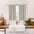 RYB HOME 100% Blackout Basement Curtains 36 inches Long, Heat & UV Blocking by RYBHOME