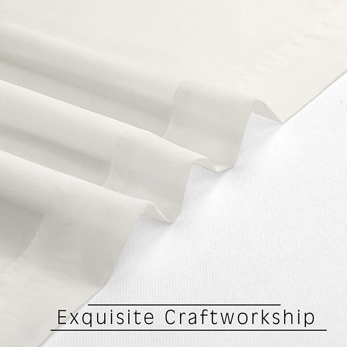 OWENIE Short Sheer Curtains 24 Inches Long 2 Panels - Image 4
