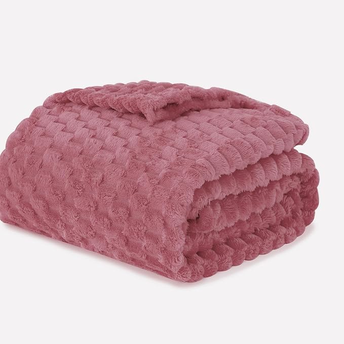 Dusty Pink Throw Blanket 90"×90" inches Gifts - Image 5