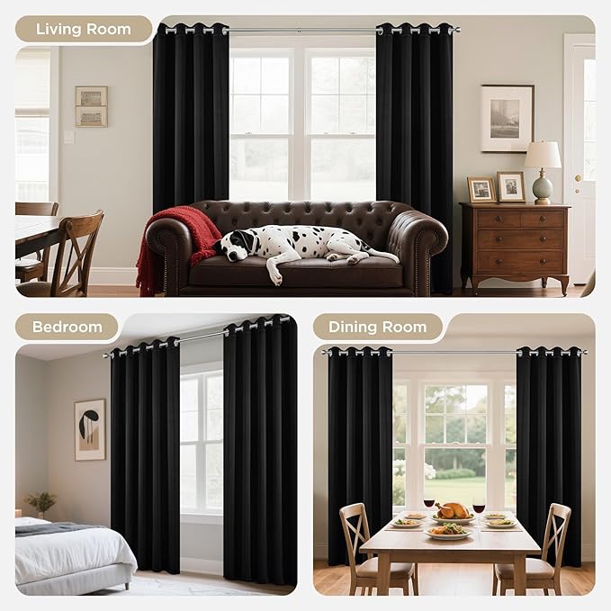 Joydeco Blackout Curtains 108 Inch Length 2 Panels Set, Thermal Insulated Long - Image 8