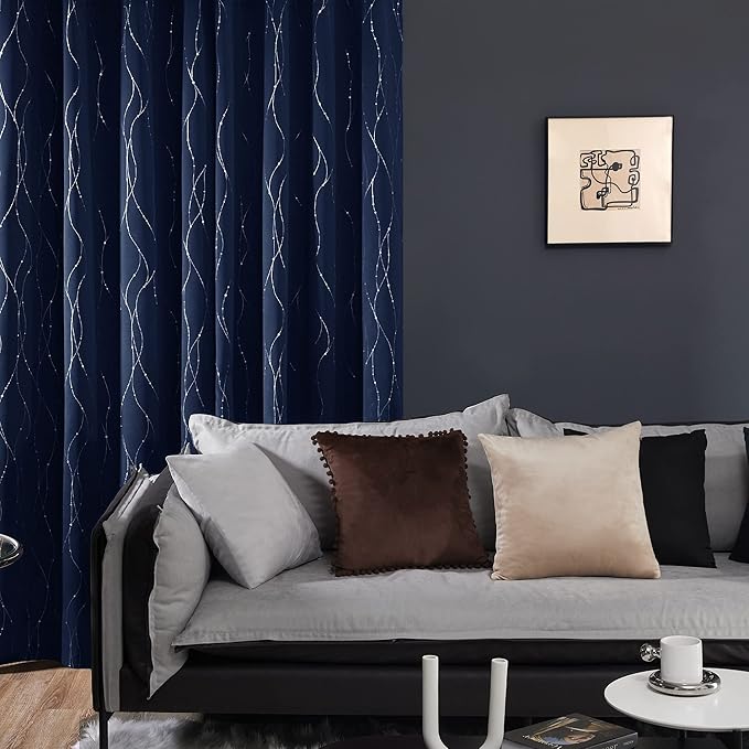 Deconovo Floor to Ceiling Curtains, Soundproof Thermal Insulated Curtain Panel - Image 3
