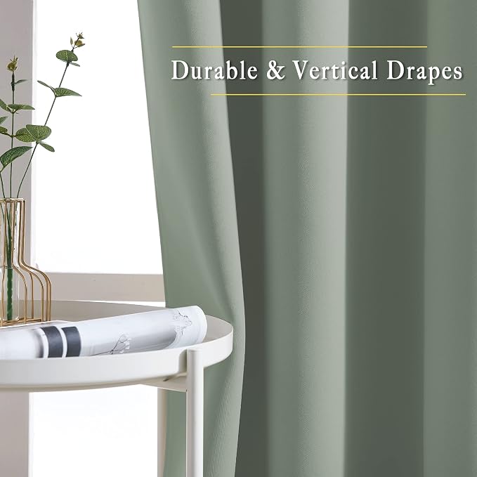 NICETOWN Blackout Curtains 72 inches Long 2 Panels Set - Image 5